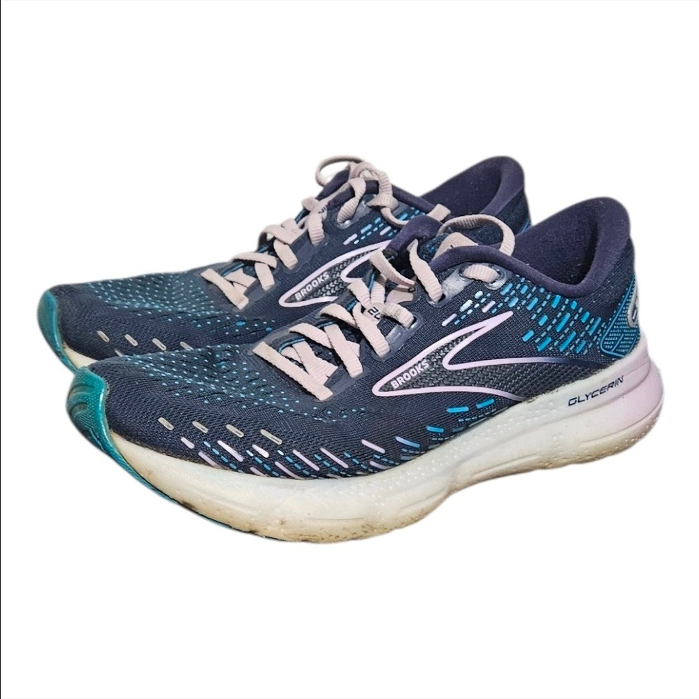 Brooks Glycerin 20‎ Womens Running Shoes Sneakers 8.5 Blue Replacement Insoles